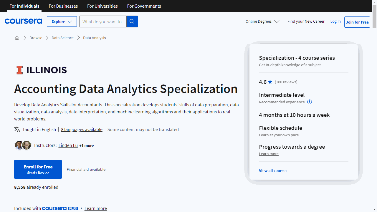 Accounting Data Analytics Specialization
