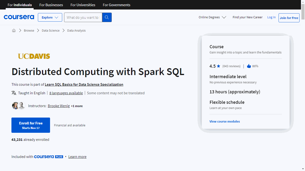 Distributed Computing with Spark SQL