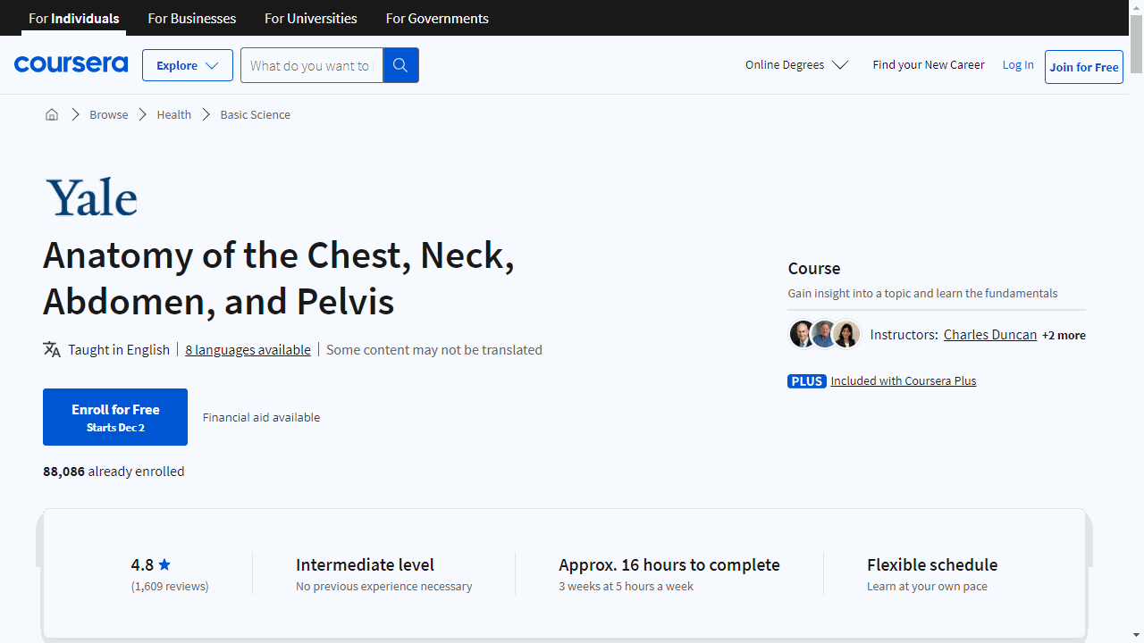 Anatomy of the Chest, Neck, Abdomen, and Pelvis