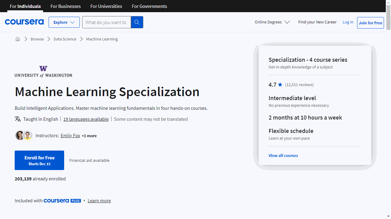 Machine Learning Specialization