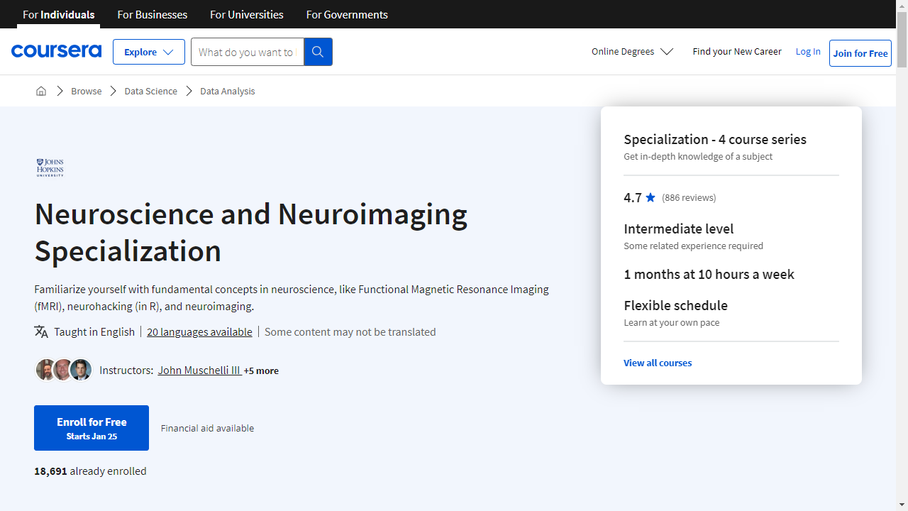 Neuroscience and Neuroimaging Specialization