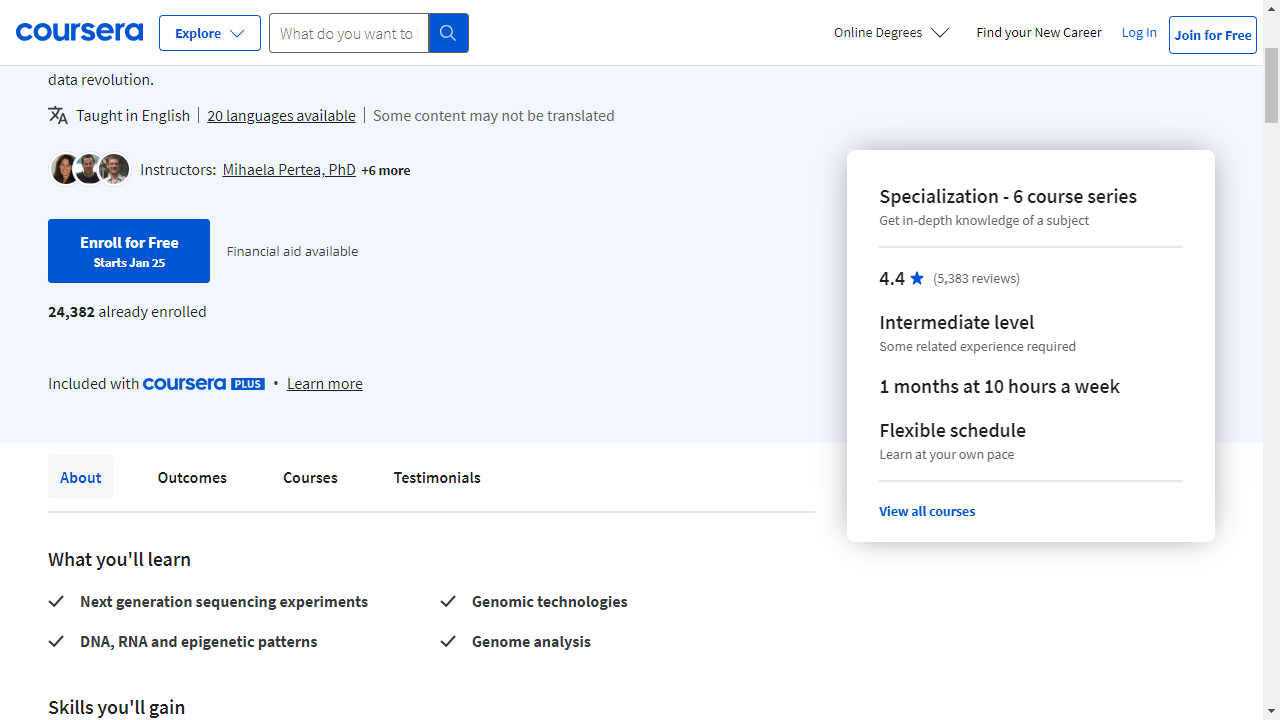 Genomic Data Science Specialization