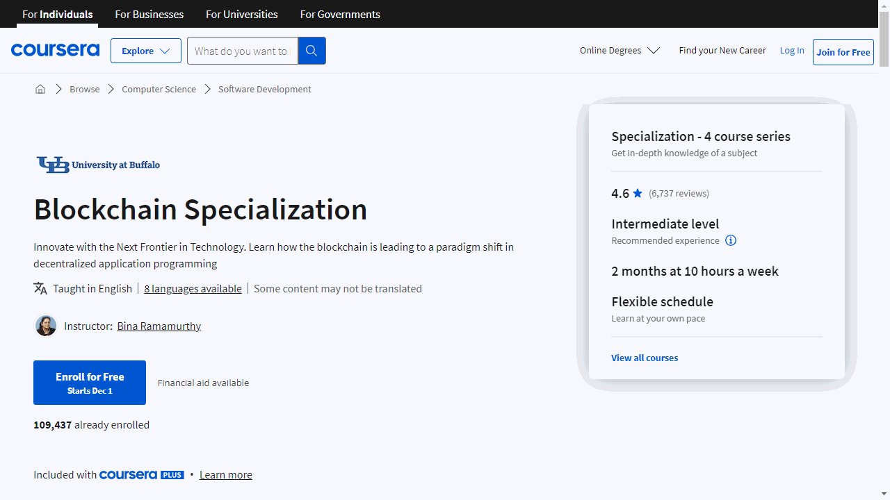 Blockchain Specialization