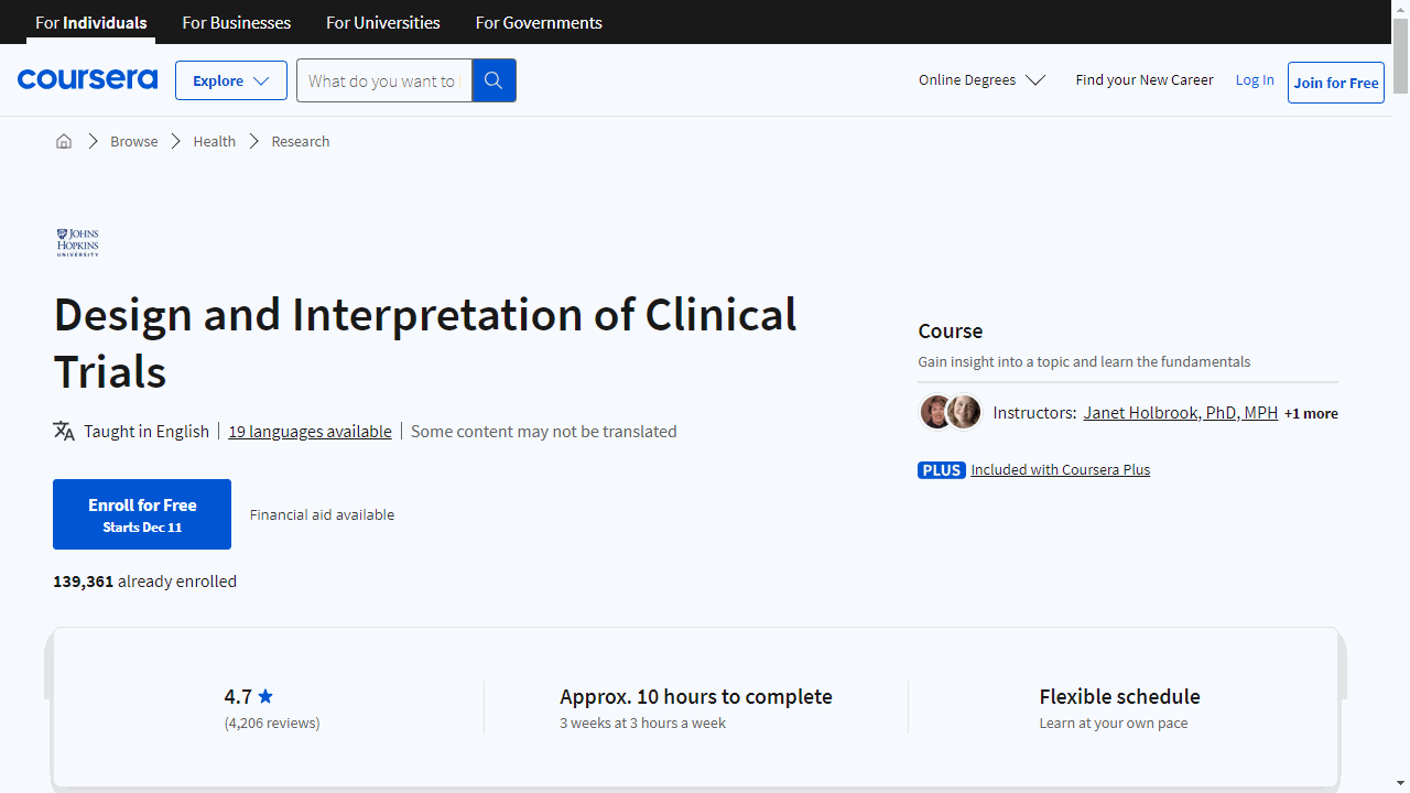 Design and Interpretation of Clinical Trials