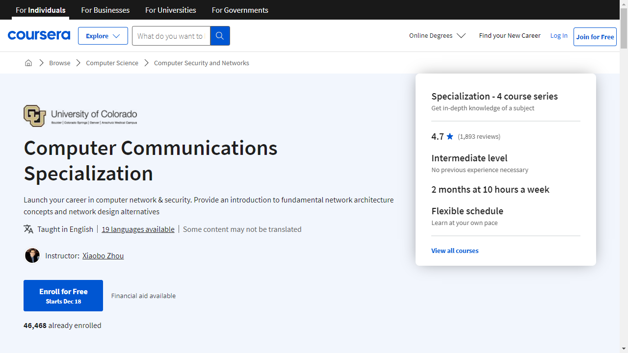 Computer Communications Specialization