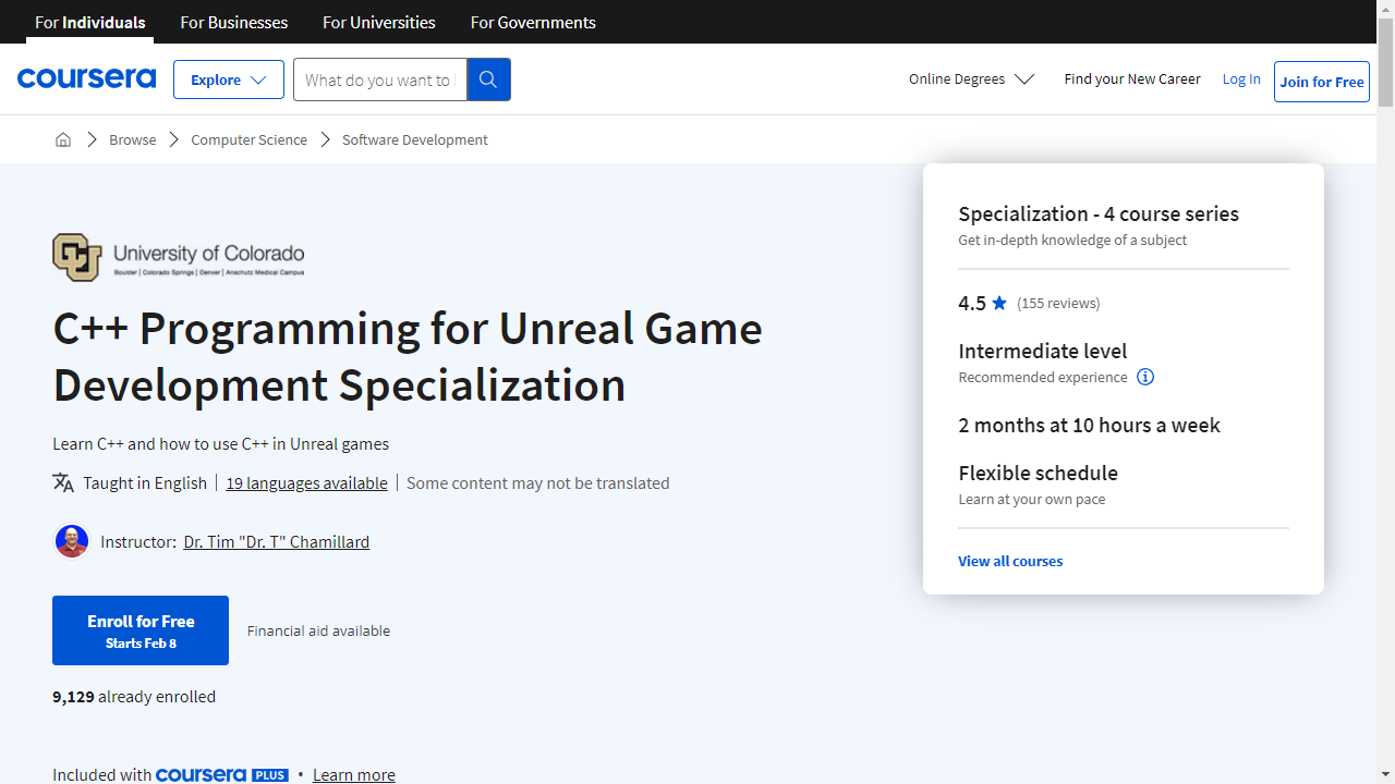 C++ Programming for Unreal Game Development Specialization