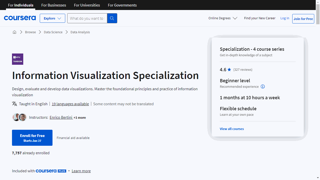 Information Visualization Specialization