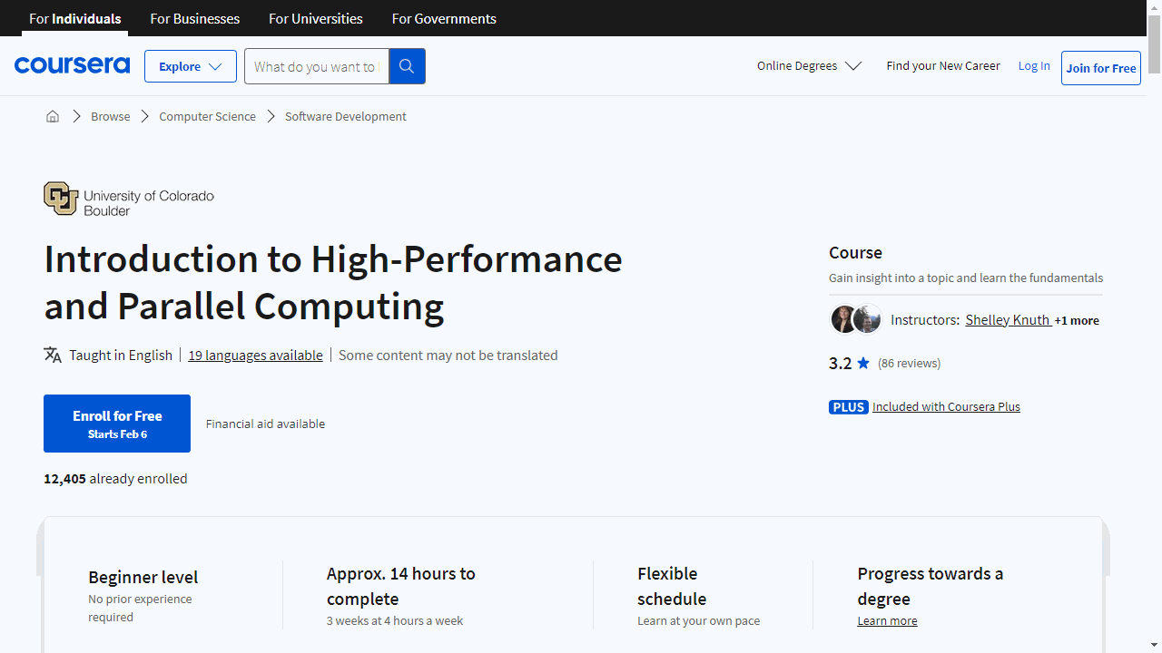 Introduction to High-Performance and Parallel Computing