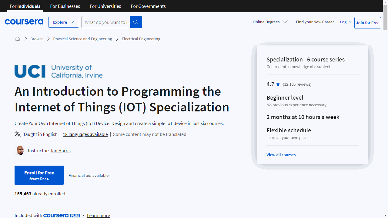 An Introduction to Programming the Internet of Things (IOT) Specialization