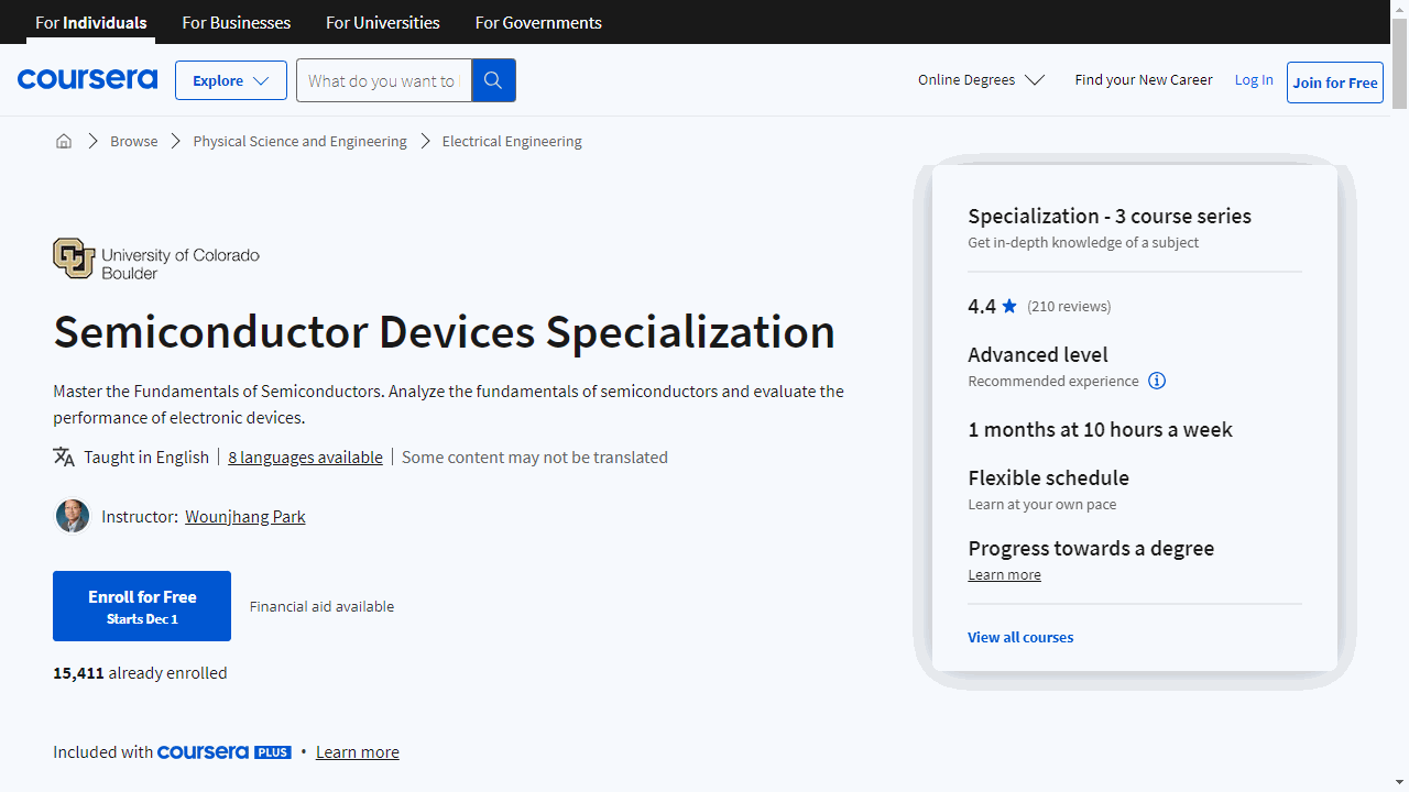 Semiconductor Devices Specialization