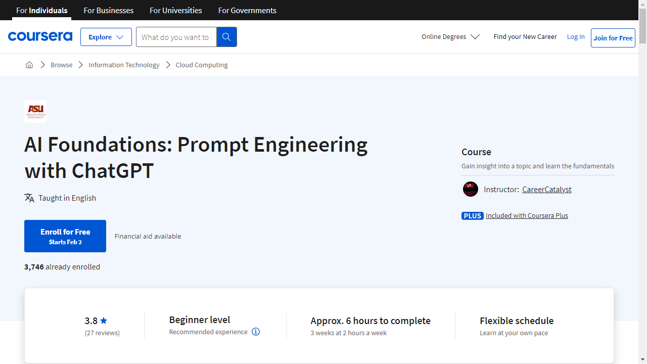 AI Foundations: Prompt Engineering with ChatGPT