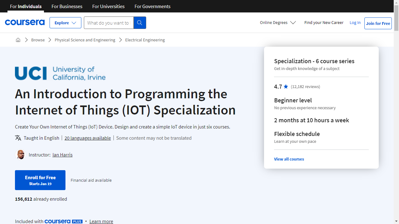 An Introduction to Programming the Internet of Things (IOT) Specialization