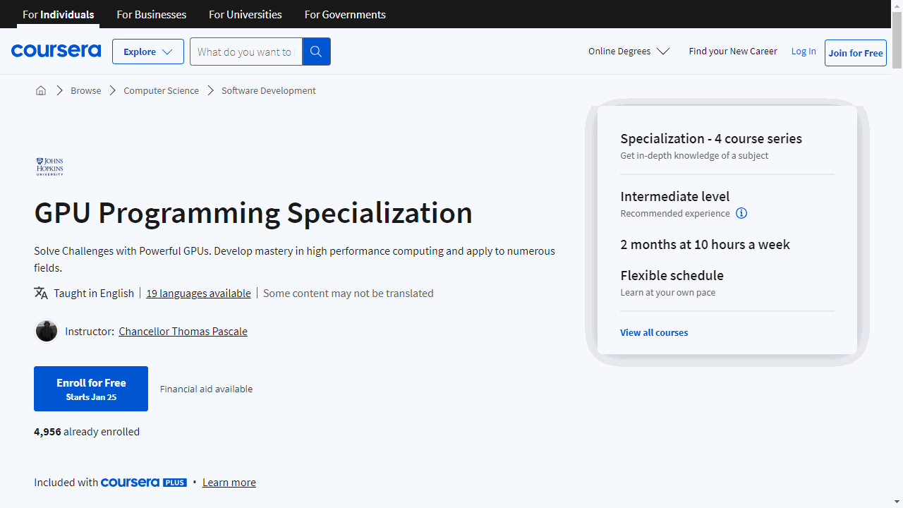 GPU Programming Specialization