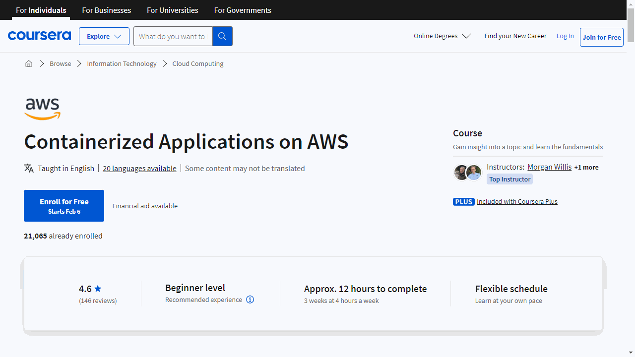 Containerized Applications on AWS