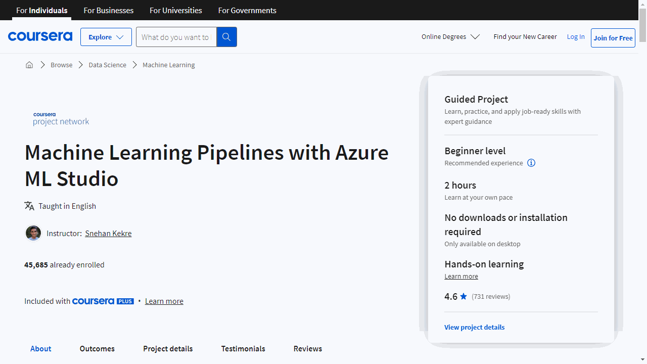 Machine Learning Pipelines with Azure ML Studio