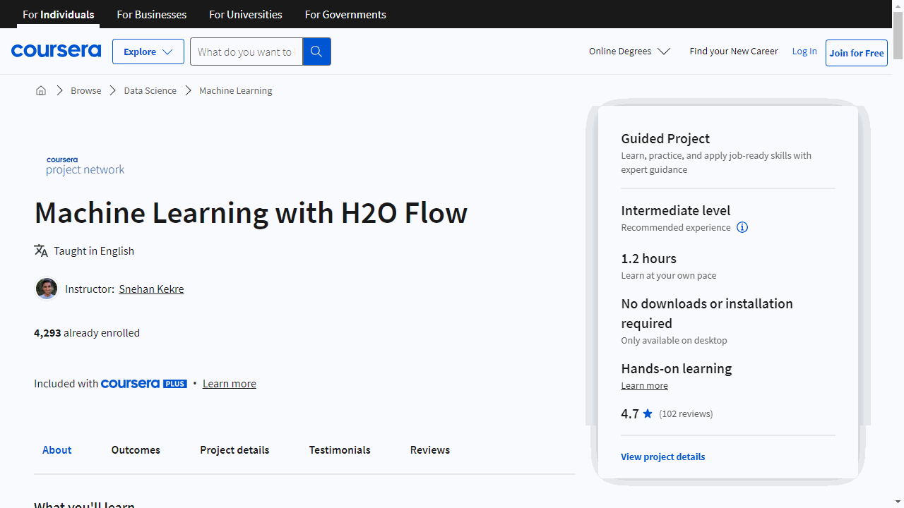 Machine Learning with H2O Flow
