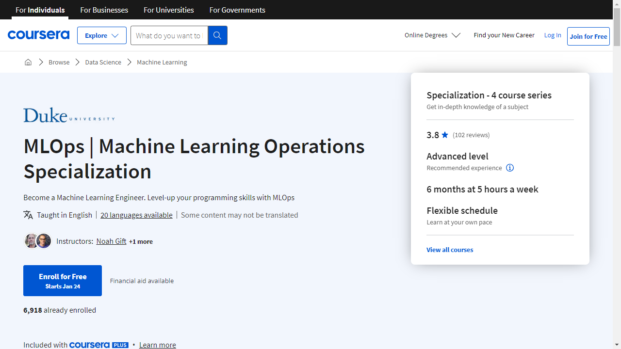 MLOps | Machine Learning Operations Specialization