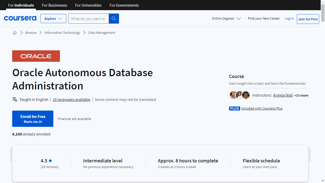 Oracle Autonomous Database Administration