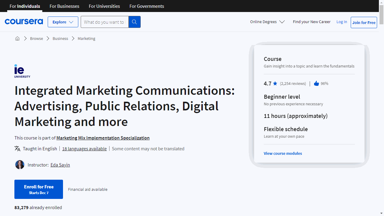 Integrated Marketing Communications: Advertising, Public Relations, Digital Marketing and more