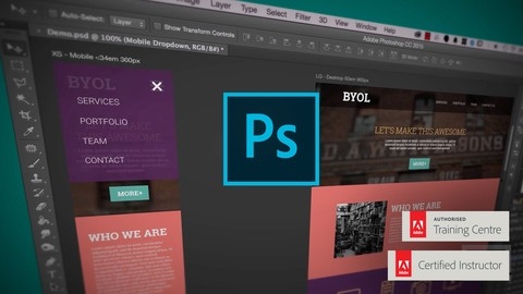 Adobe Photoshop CC - Web Design, Responsive Design & UI