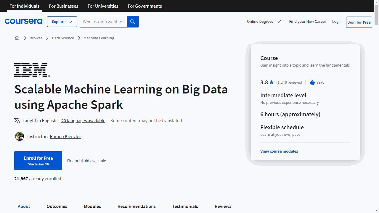 Scalable Machine Learning on Big Data using Apache Spark