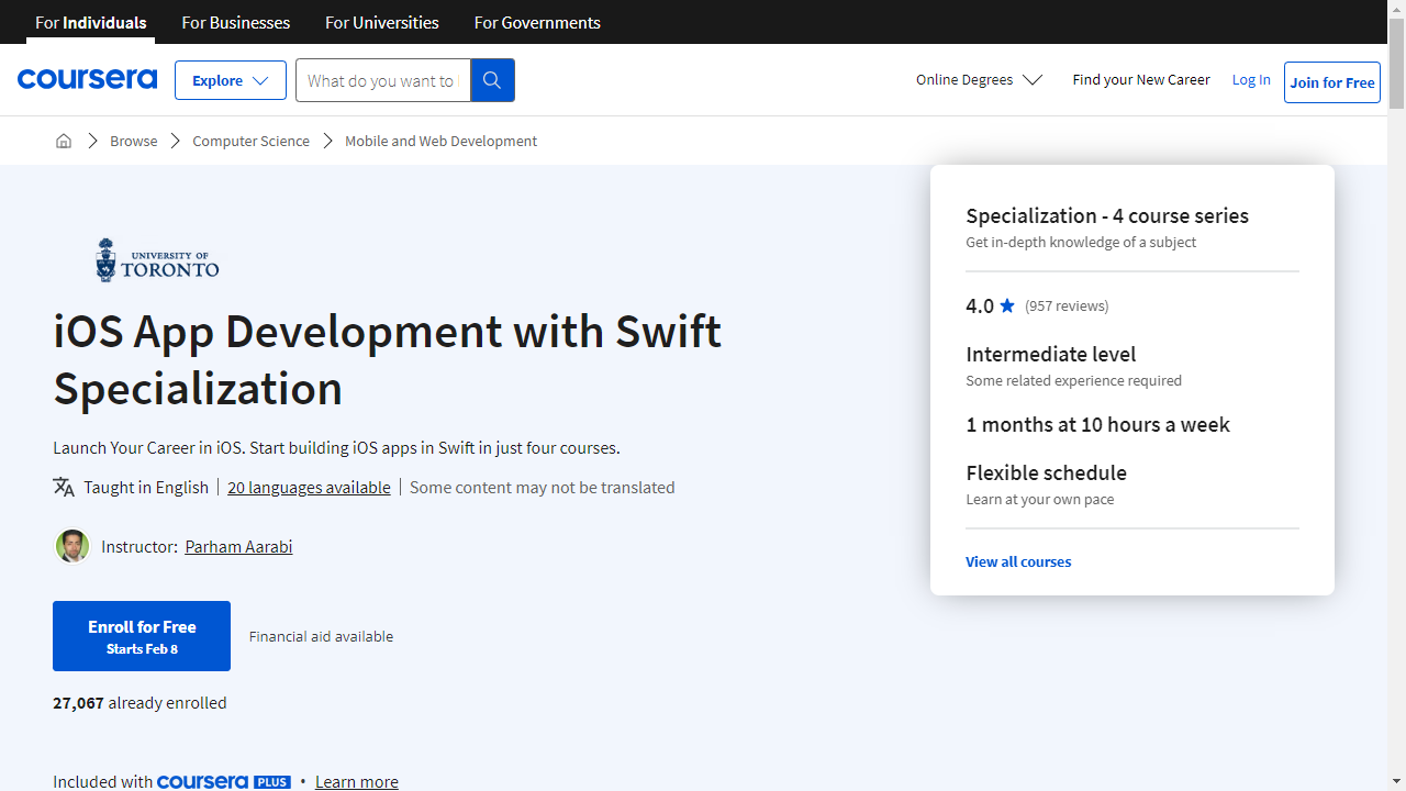 iOS App Development with Swift Specialization