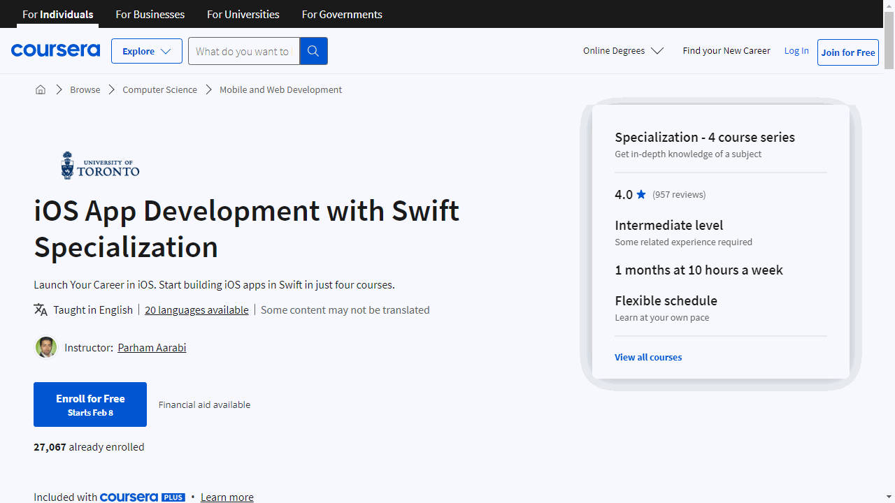 iOS App Development with Swift Specialization