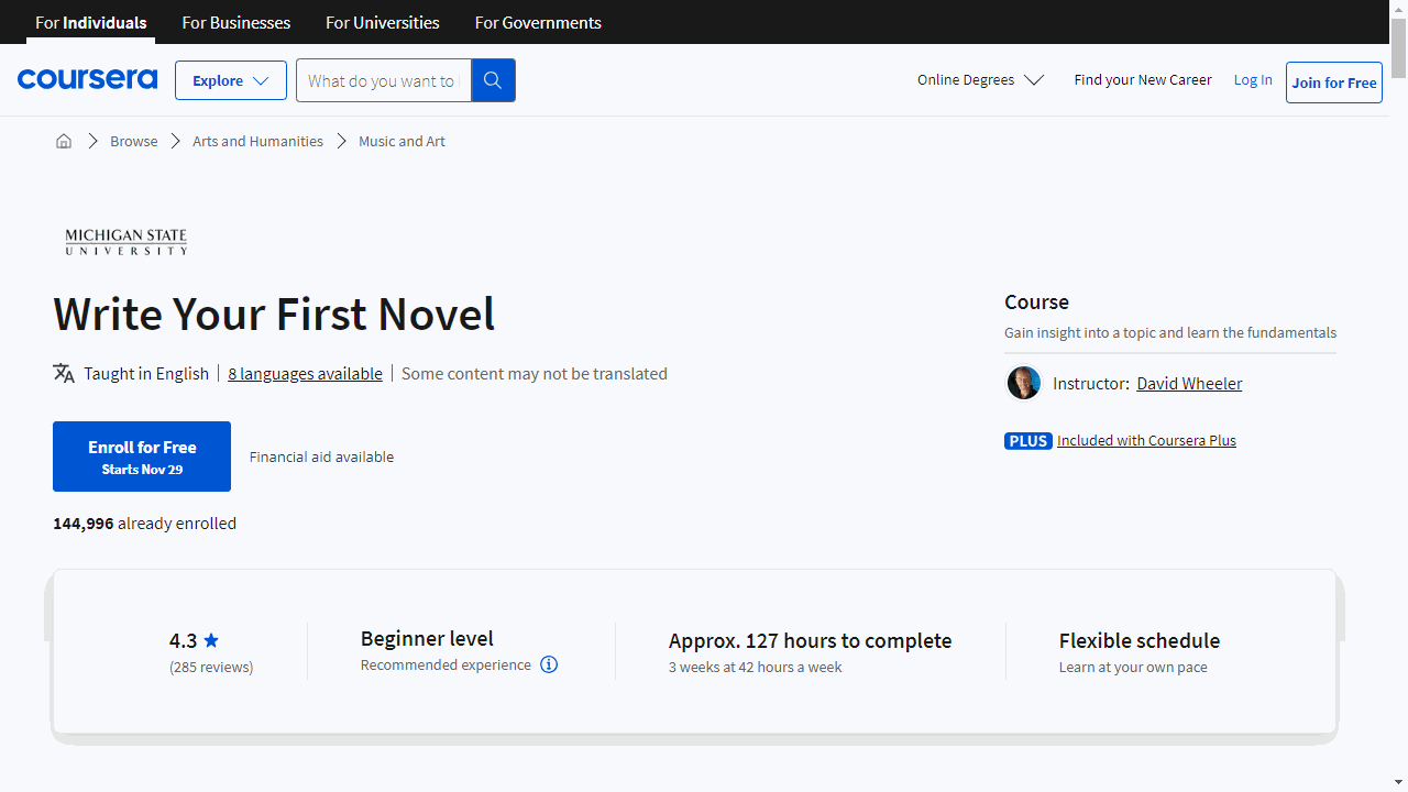 Write Your First Novel