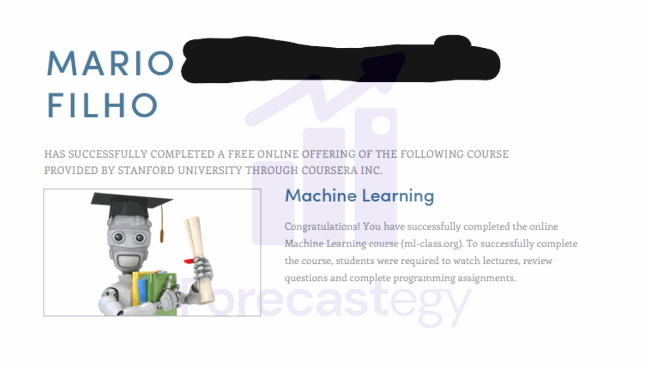 Machine learning stanford university 2024 coursera