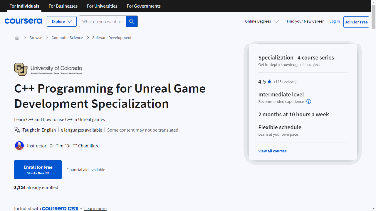 C++ Programming for Unreal Game Development Specialization
