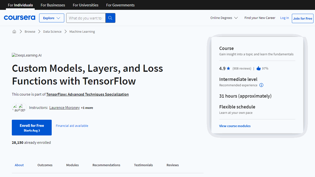 Custom Models, Layers, and Loss Functions with TensorFlow