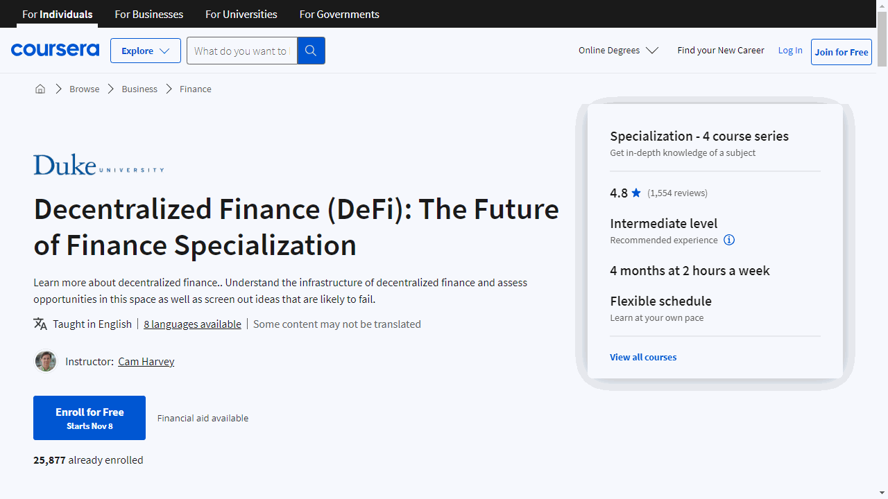 Decentralized Finance (DeFi): The Future of Finance Specialization