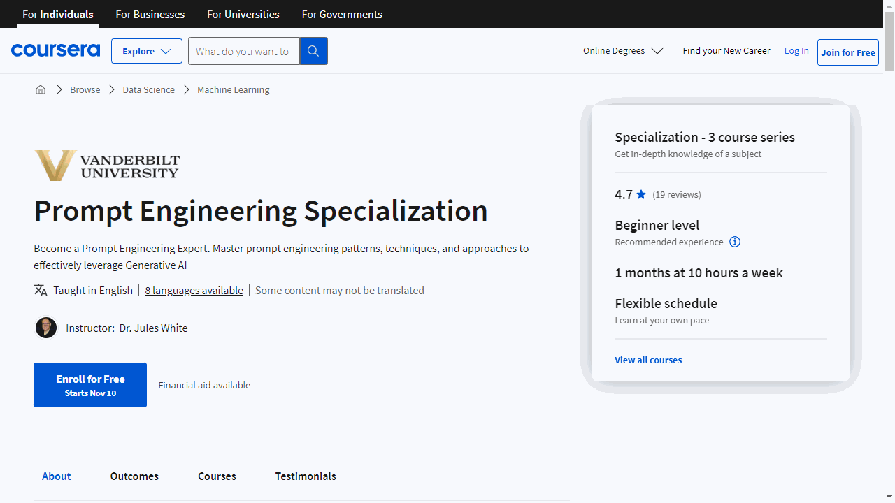 Prompt Engineering Specialization