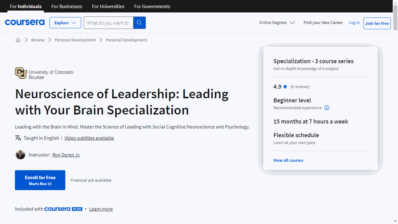 Neuroscience of Leadership: Leading with Your Brain Specialization