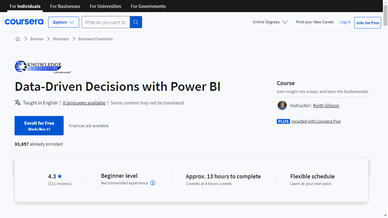Data-Driven Decisions with Power BI