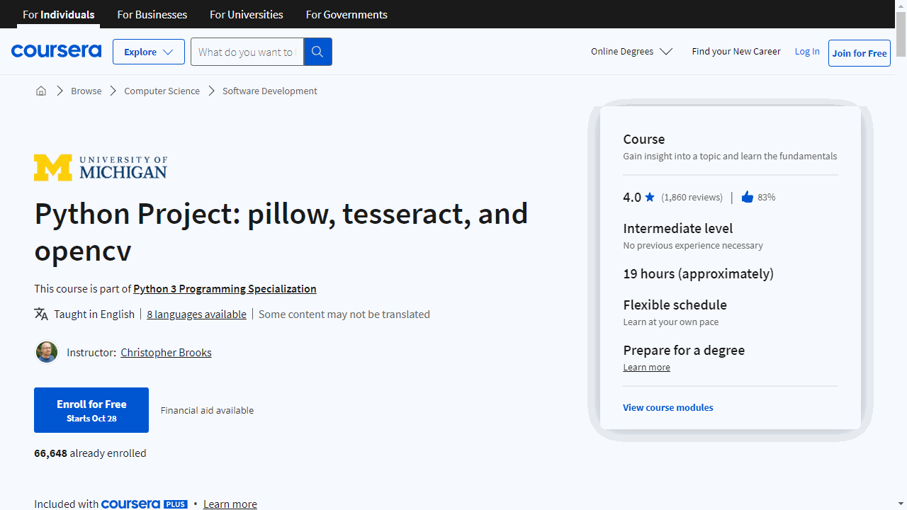 Python Project: pillow, tesseract, and opencv