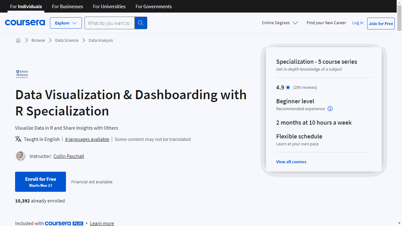 Data Visualization &amp; Dashboarding with R Specialization