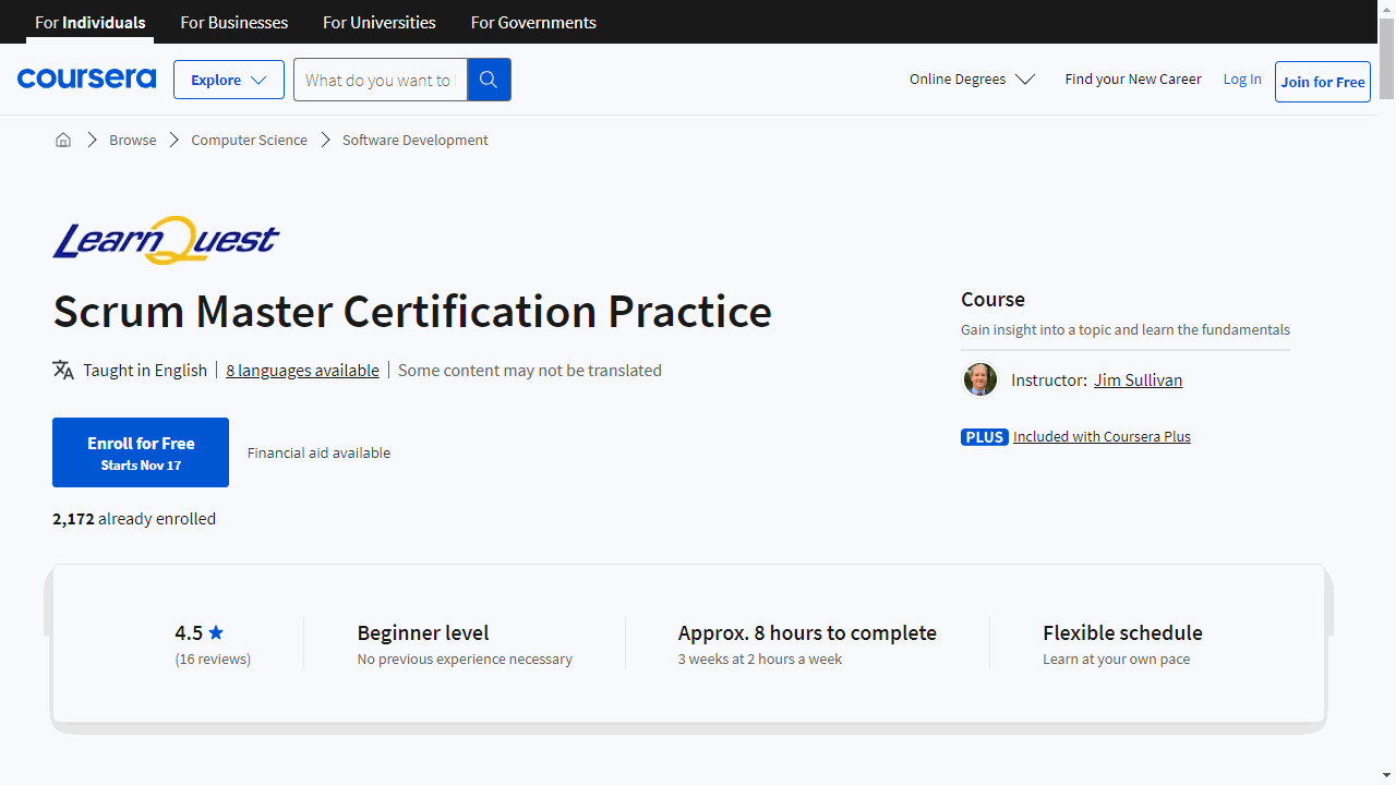 Scrum Master Certification Practice