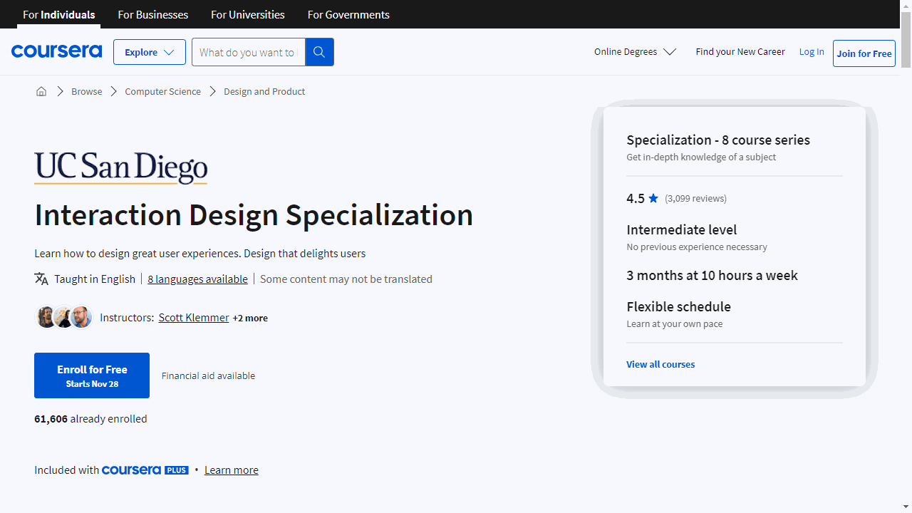 Interaction Design Specialization
